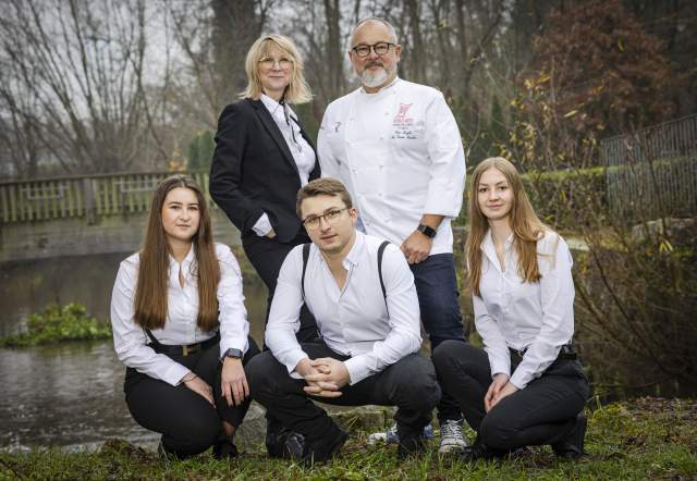 Restaurant mit regionalen Produkten und elsässischen Traditionen in Lauterbourg - Familie Laghi - Au Vieux Moulin